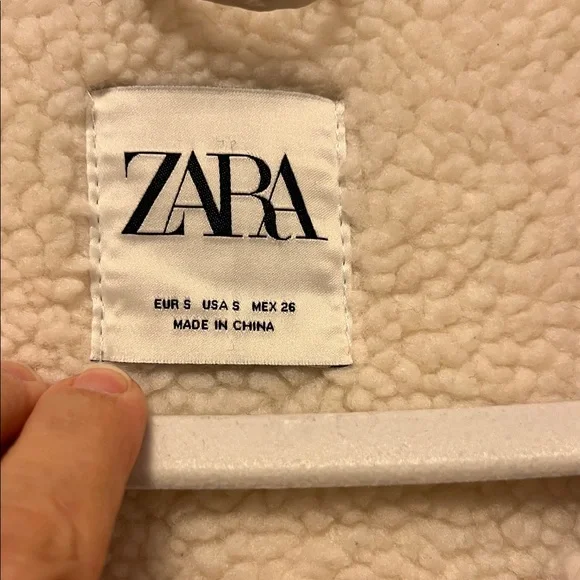 Zara Cream Teddy Jacket - Picture 5 of 9